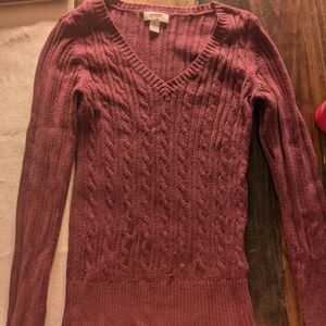 Arizona Burgundy Sweater Shirt - Long Sleeve